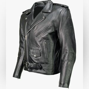 Classic Black Leather Jacket Men’s
